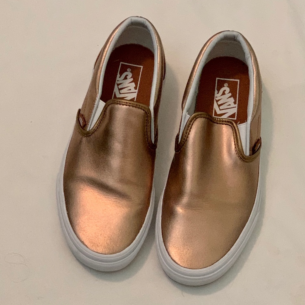 Bronze slip on Vans